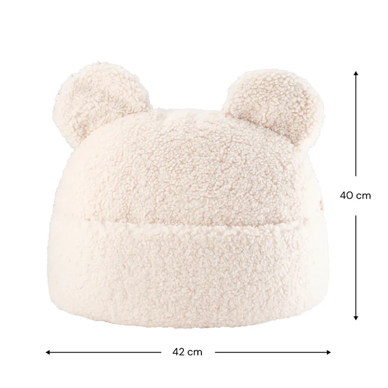 Wigiwama Kissen mit Tasche 'Teddy' Cream White