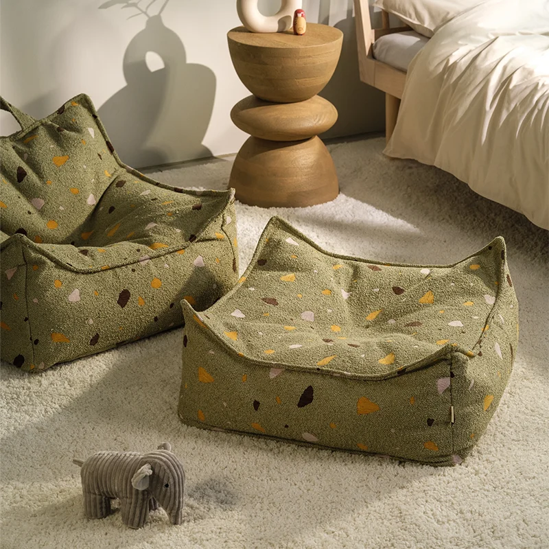 Wigiwama Quadratischer Ottoman 'Terrazzo' Moss