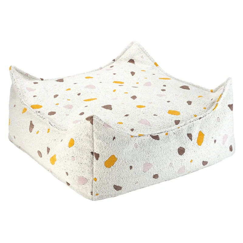 Wigiwama Quadratischer Ottoman 'Terrazzo' Marble