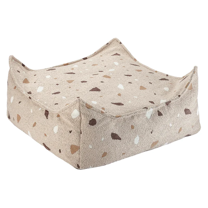 Wigiwama Quadratischer Ottoman 'Terrazzo' Sand