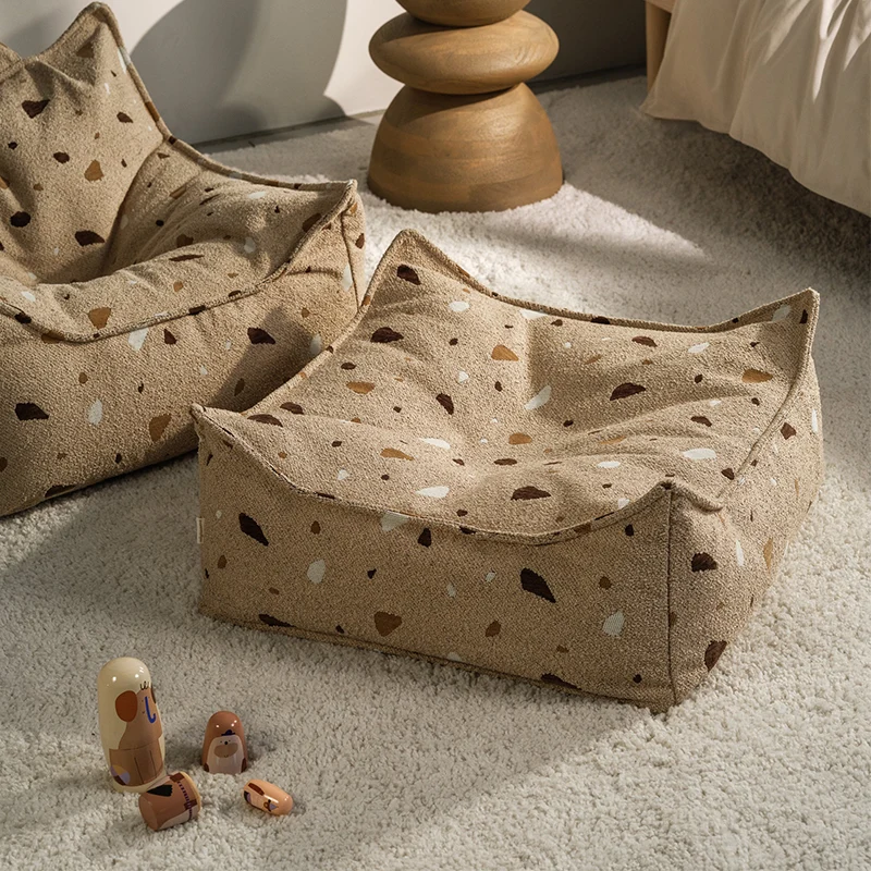 Wigiwama Quadratischer Ottoman 'Terrazzo' Sand