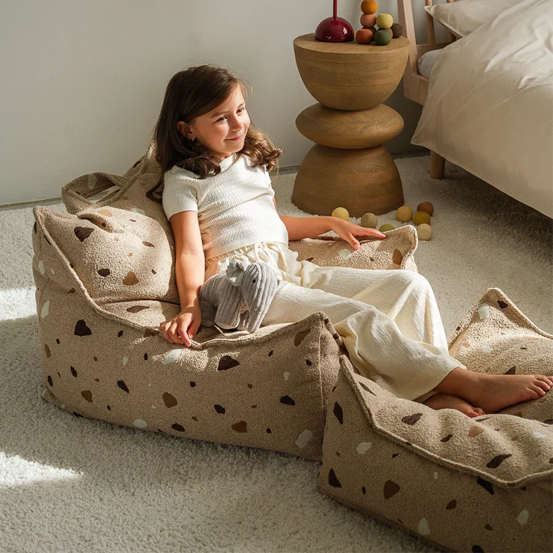 Wigiwama Quadratischer Ottoman 'Terrazzo' Sand