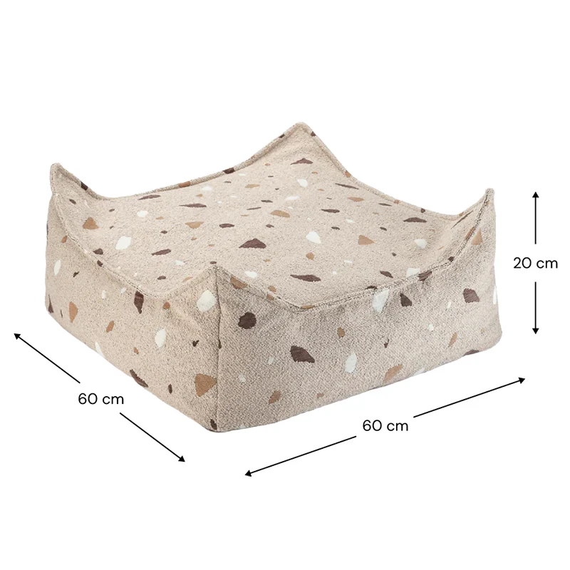 Wigiwama Quadratischer Ottoman 'Terrazzo' Sand