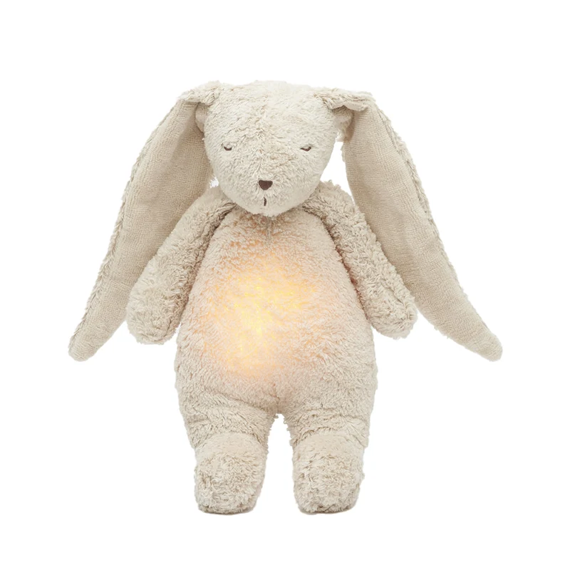 Moonie Kuscheltier Hase mit Licht 'Organic Humming Bunny' Sand
