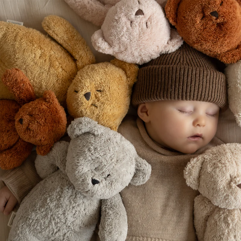 Moonie Teddybär mit Licht 'Organic Humming Bear' Cappuccino