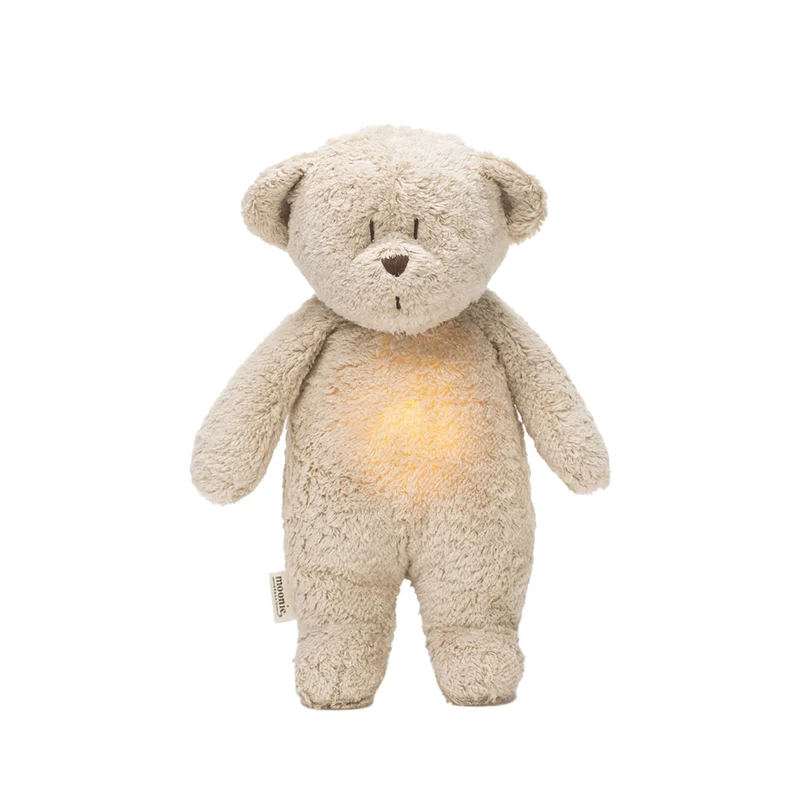 Moonie Teddybär mit Licht 'Organic Humming Bear' Sand