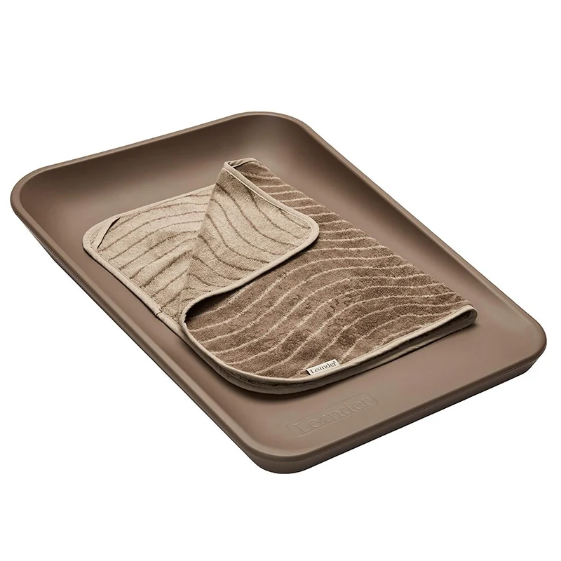 Leander Matty Topper Bio-Baumwolle 'Woodland' für Wickelkissen Mocca