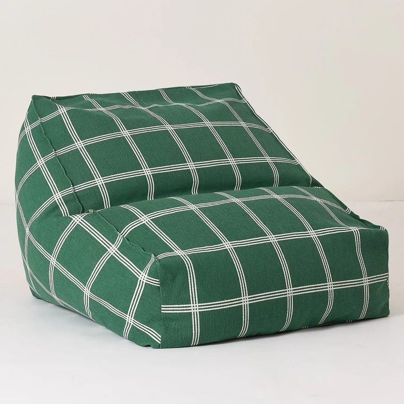 Sitzsack “Vibes Green White Windowpane"