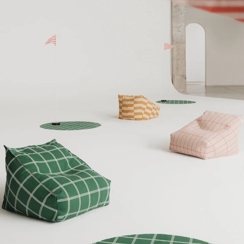 Sitzsack “Vibes Mustard and Sand Tiles"