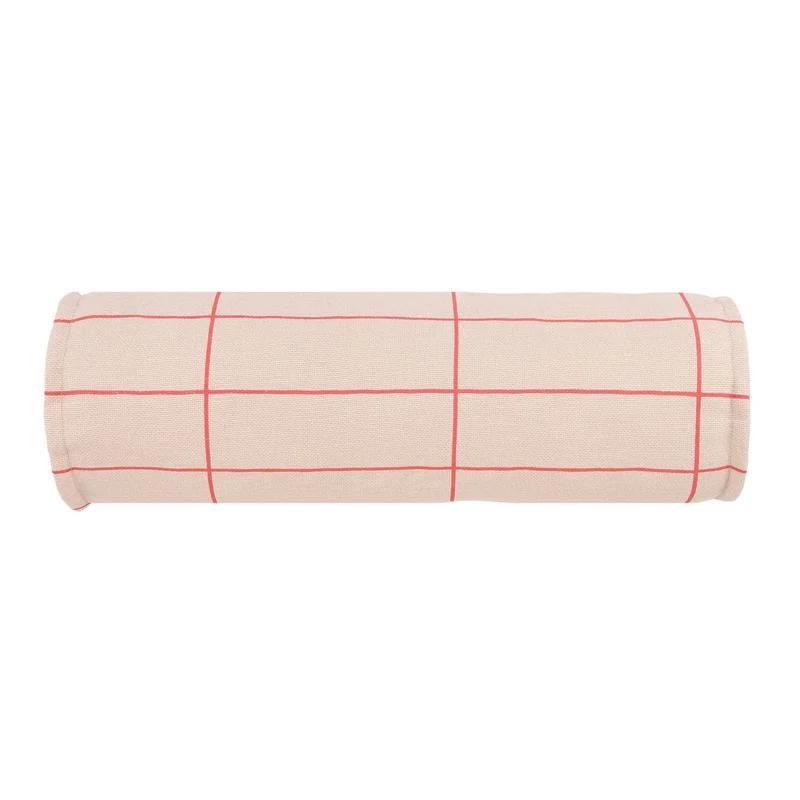Rollkissen “Vibes Pink Red Grid"