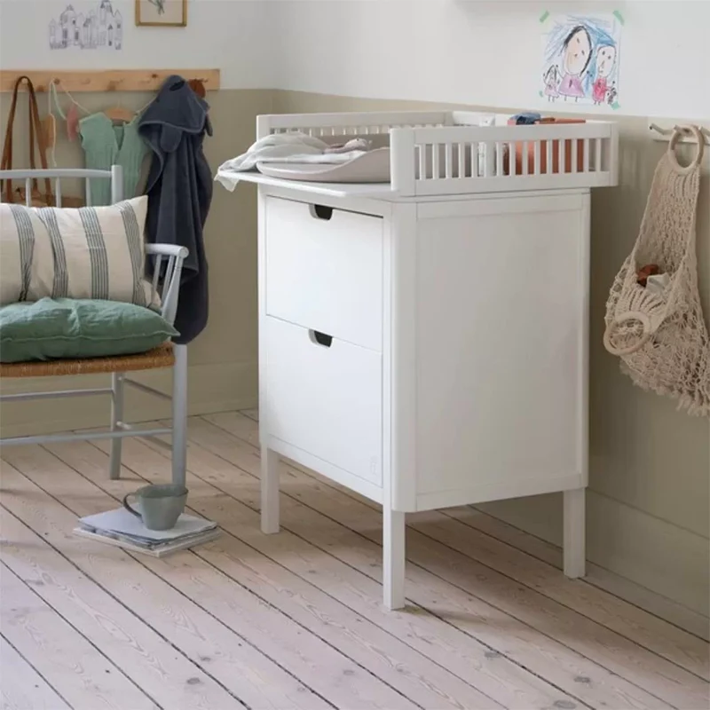 Sebra Wickelkommode mit Schubladen Classic White