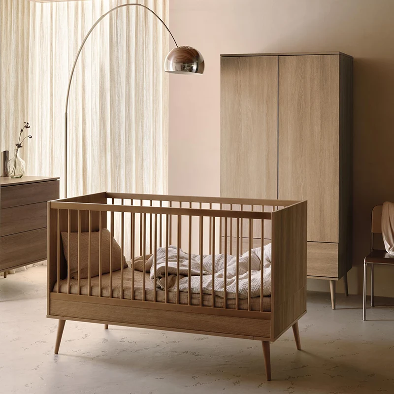 Quax Baby- und Kinderbett 70 x 140 'Flow' Honey Ash