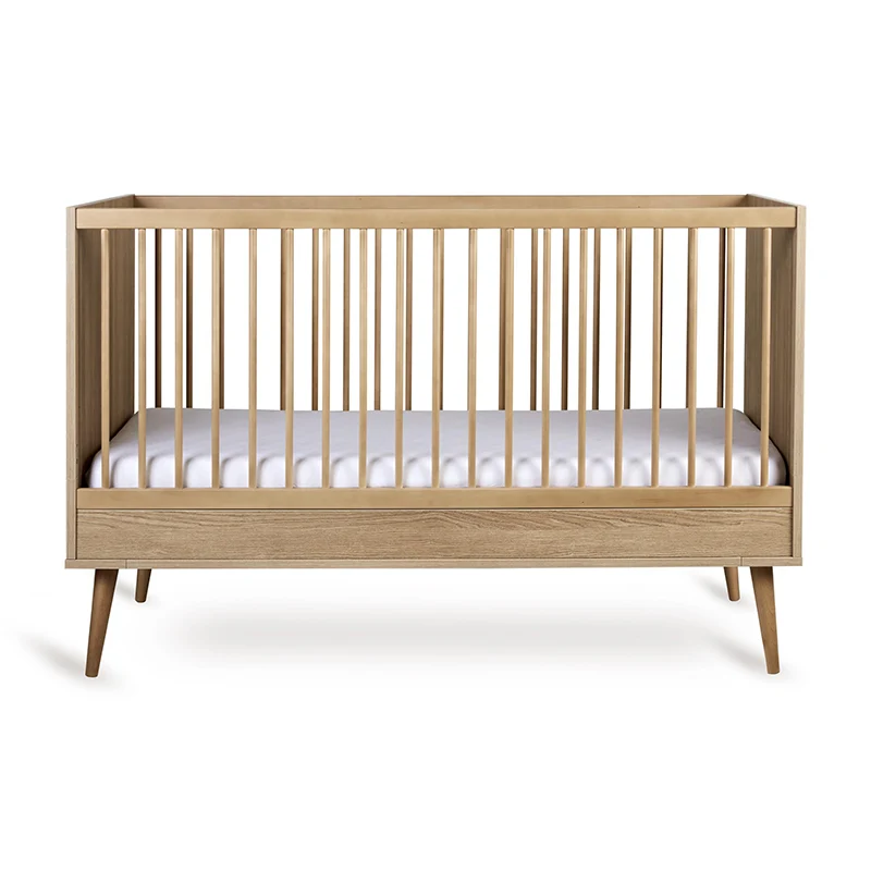 Quax Baby- und Kinderbett 70 x 140 'Flow' Honey Ash