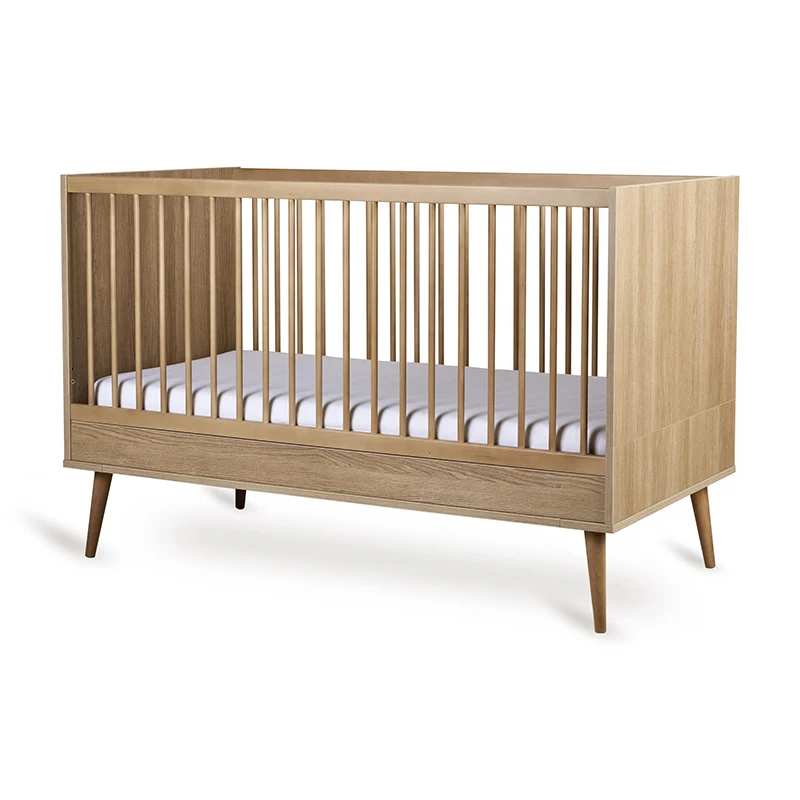 Quax Baby- und Kinderbett 70 x 140 'Flow' Honey Ash