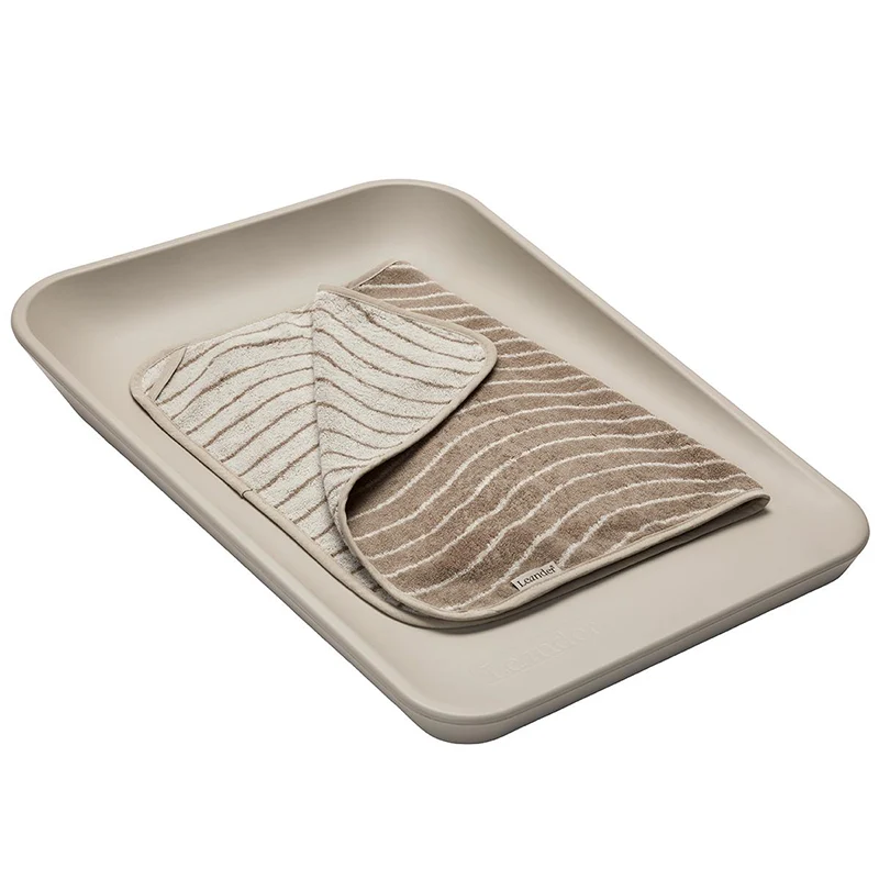 Leander Matty Topper Bio-Baumwolle 'Woodland' für Wickelkissen Cappuccino