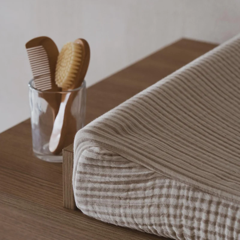 Quax Musselin Wickelkissenbezug 'Natural Collection' Stripes