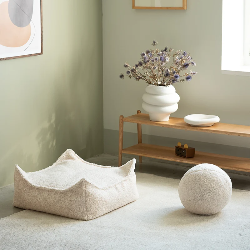 Wigiwama Quadratischer Ottoman Cream White