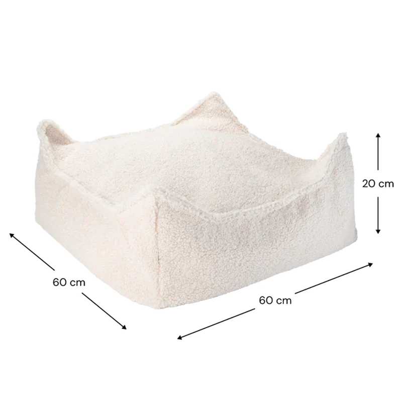 Wigiwama Quadratischer Ottoman Cream White