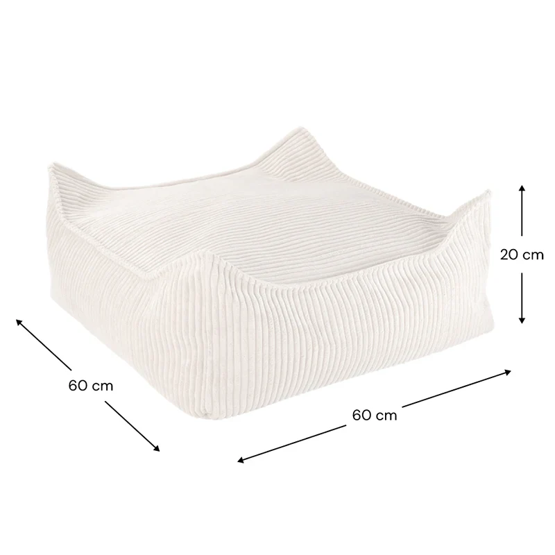 Wigiwama Quadratischer Ottoman Marshmallow