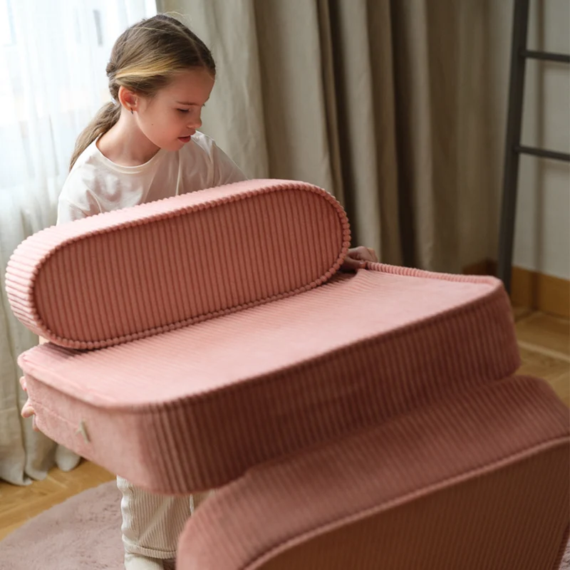Wigiwama Aufklappbarer Kindersessel 'Flip Chair' Pink Mousse