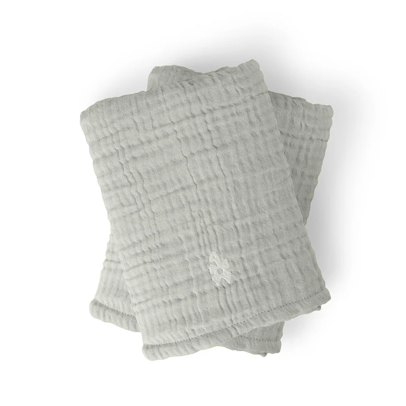 Sebra Musselin Wickelunterlage 2er-Set Mist Green