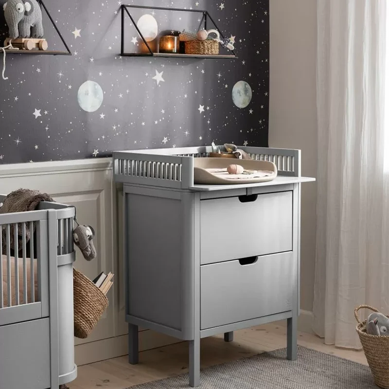 Sebra Wickelkommode mit Schubladen Stone Grey