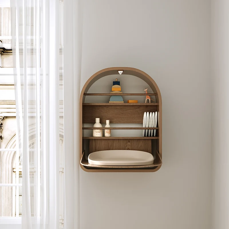 Kas Kopenhagen Wandwickeltisch 'Kai' Smoked Oak