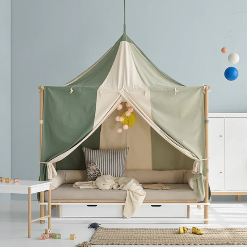 Oliver Furniture Betthimmel 'Circus' für Camp Himmelbett Grün/Ungefärbt