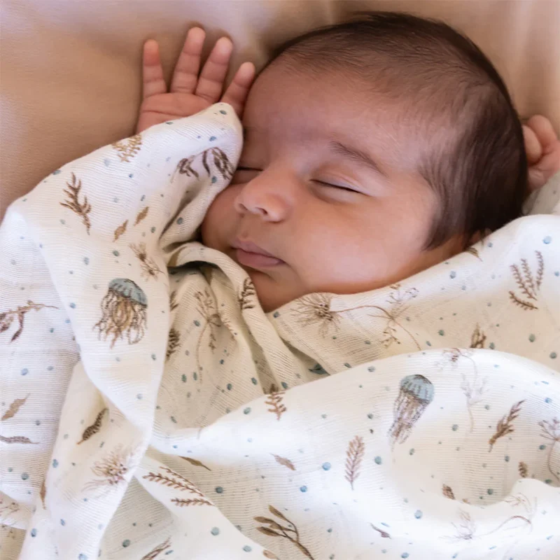 Cam Cam Copenhagen Mulltuch Swaddle Sea Garden
