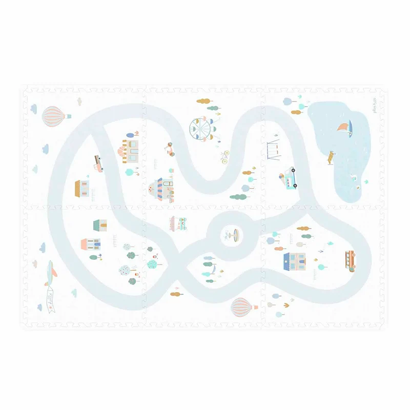 Play&Go 2 in 1 Puzzlematte 'EEVAA' doppelseitig Dorf
