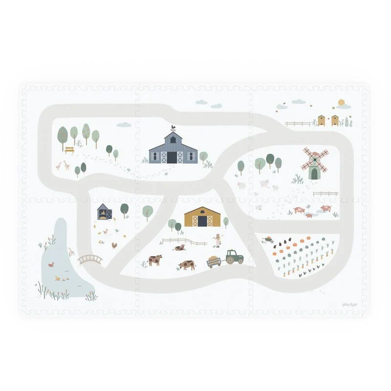 Play&Go 2 in 1 Puzzlematte 'EEVAA' doppelseitig Bauernhof
