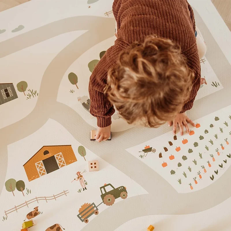 Play&Go 2 in 1 Puzzlematte 'EEVAA' doppelseitig Bauernhof