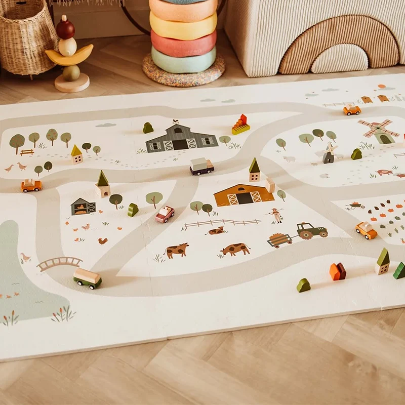 Play&Go 2 in 1 Puzzlematte 'EEVAA' doppelseitig Bauernhof