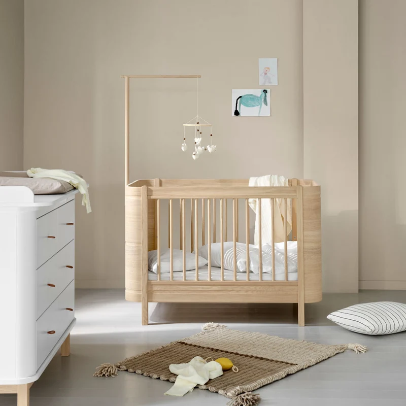Oliver Furniture Wood Mini+ Babybett inkl. Umbauset Juniorbett Eiche