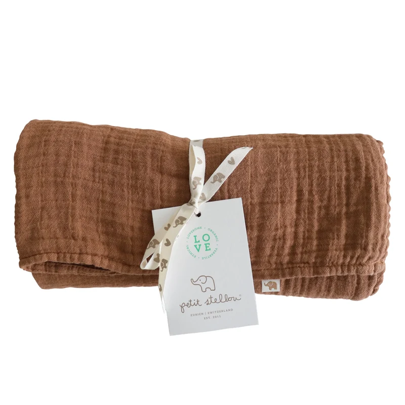 Petit Stellou Mulltuch Nooshi Blanket Hazel