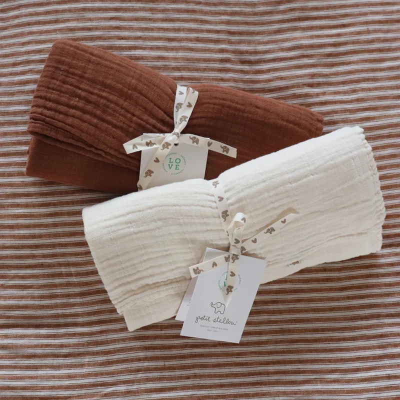 Petit Stellou Mulltuch Nooshi Blanket Hazel