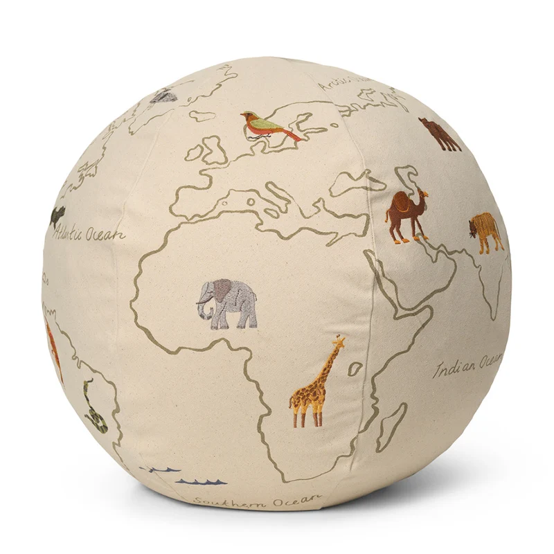 Ferm Living Sitzkissen 'The World' Off-White