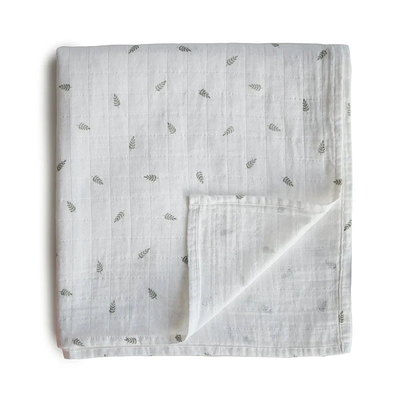 Mushie Musselin Swaddle Leaves