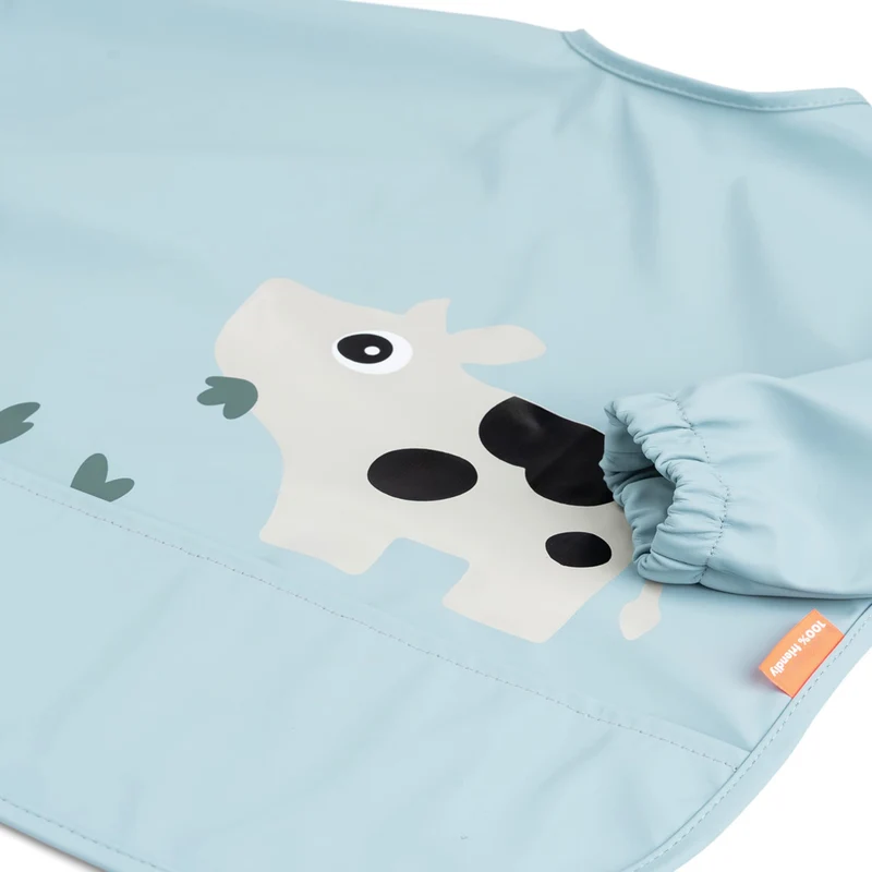 Ärmeltaschen-Lätzchen "Tiny Farm Blue"