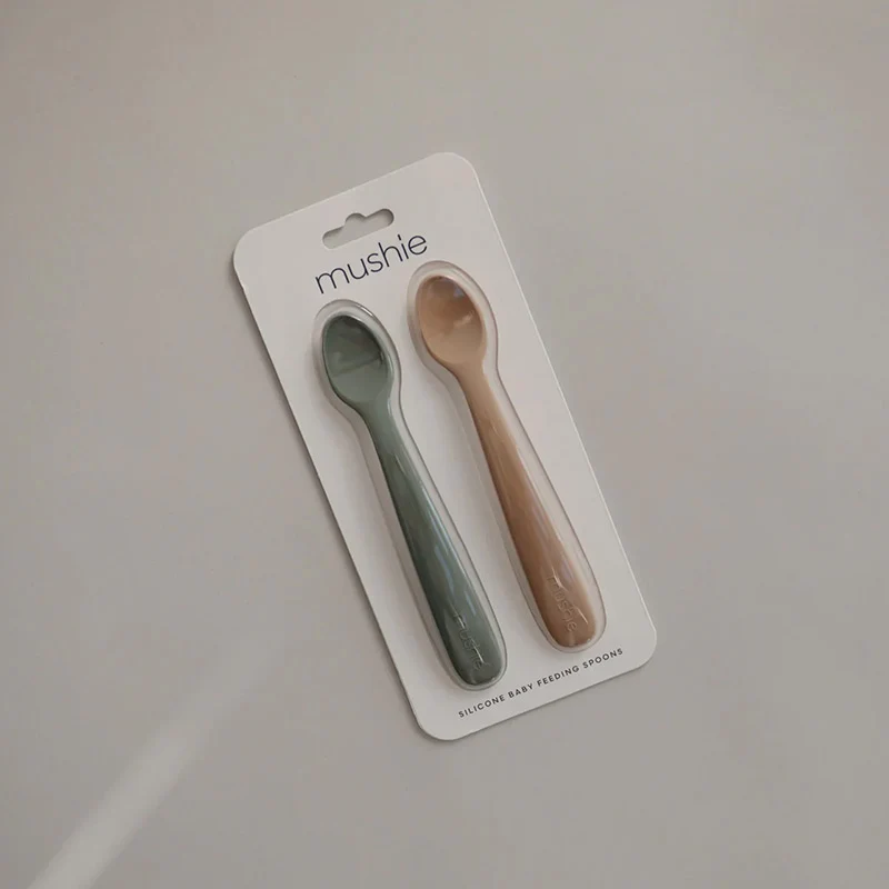 Mushie Baby Löffel 2er Set Dried Thyme / Natural