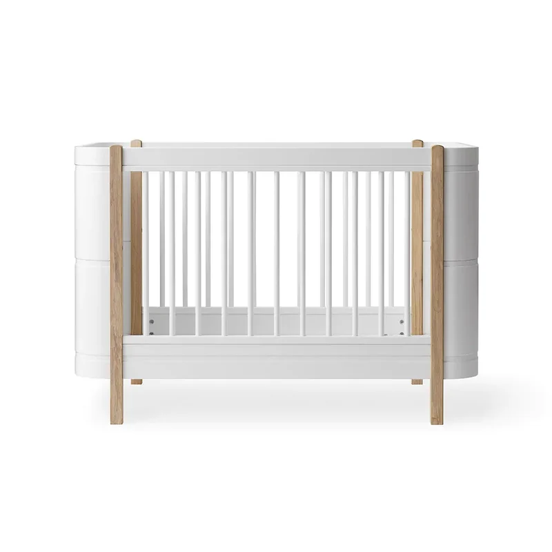 Oliver Furniture Wood Mini+ Babybett exkl. Umbauset Juniorbett Weiss/Eiche