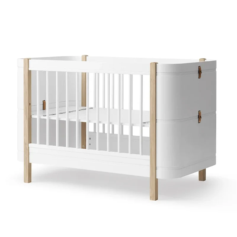 Oliver Furniture Wood Mini+ Babybett exkl. Umbauset Juniorbett Weiss/Eiche