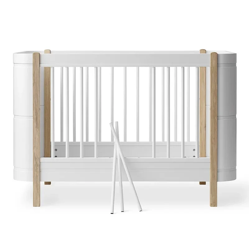 Oliver Furniture Wood Mini+ Babybett exkl. Umbauset Juniorbett Weiss/Eiche