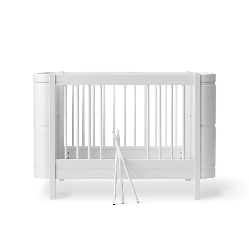 Oliver Furniture Wood Mini+ Babybett exkl. Umbauset Juniorbett Weiss