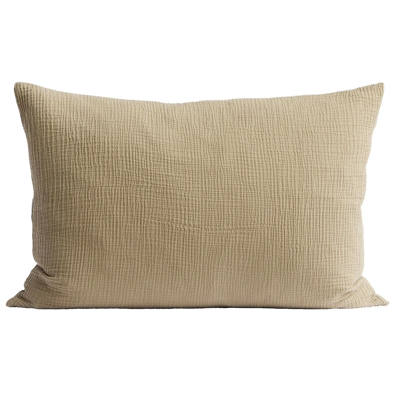 Tine K Home Double-Gauze Kissen 50 x 75 cm Khaki