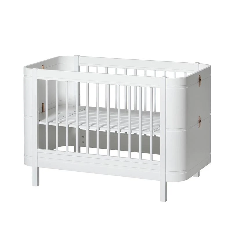 Oliver Furniture Wood Mini+ Babybett inkl. Umbauset Juniorbett Weiss