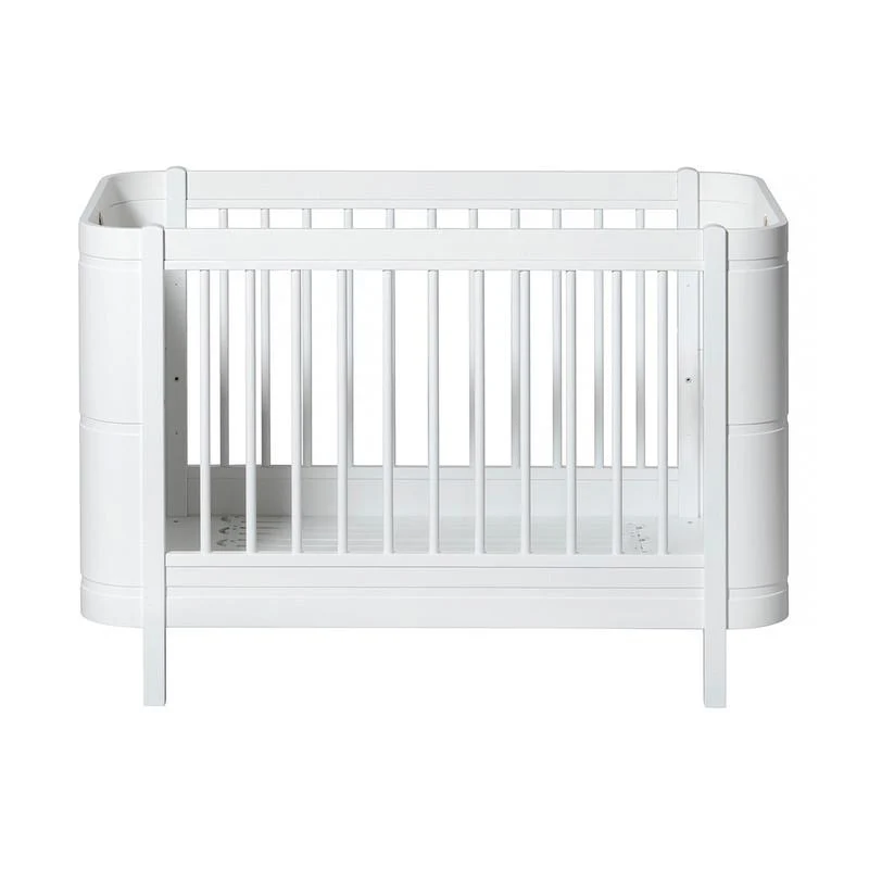 Oliver Furniture Wood Mini+ Babybett inkl. Umbauset Juniorbett Weiss