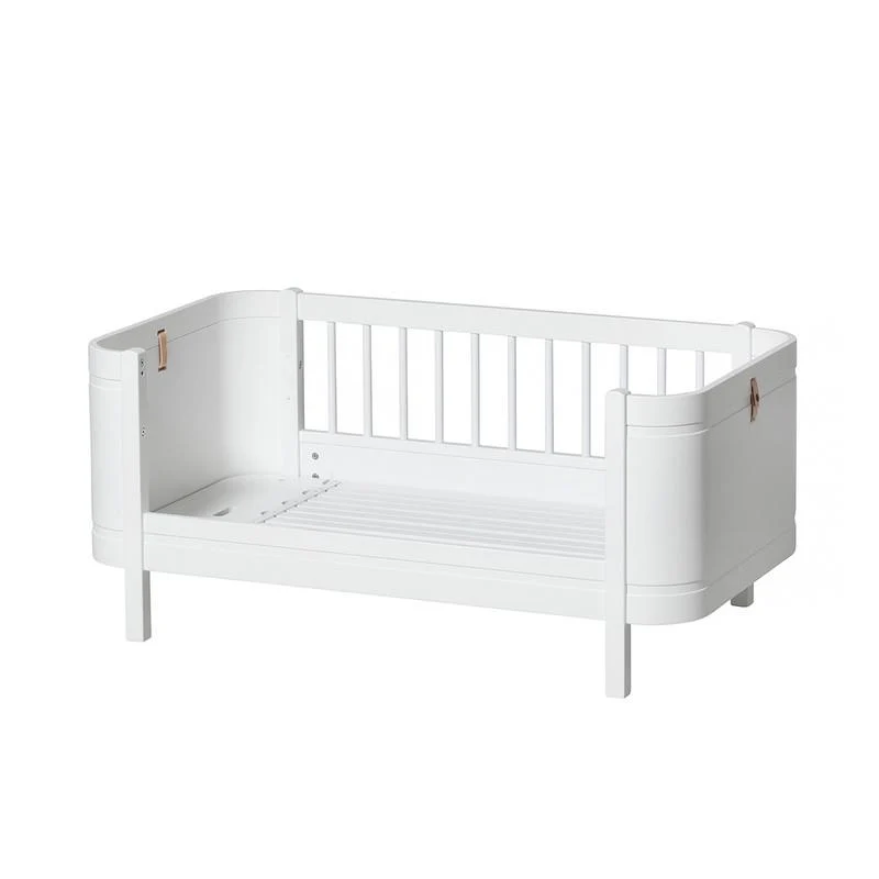 Oliver Furniture Wood Mini+ Babybett inkl. Umbauset Juniorbett Weiss