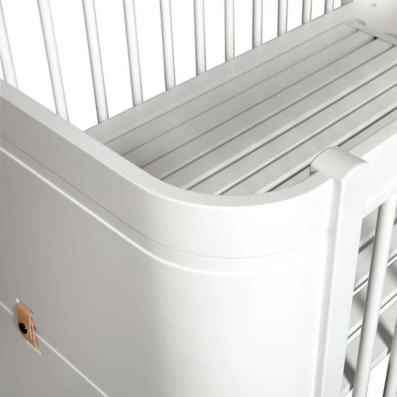 Oliver Furniture Wood Mini+ Babybett inkl. Umbauset Juniorbett Weiss