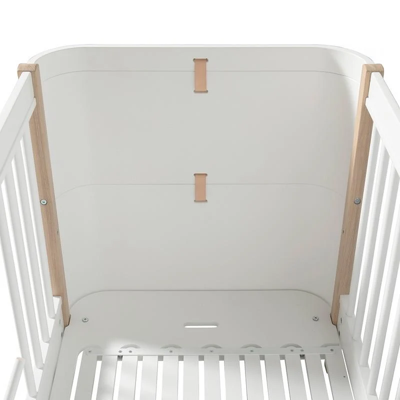 Oliver Furniture Wood Mini+ Babybett inkl. Umbauset Juniorbett Weiss/Eiche
